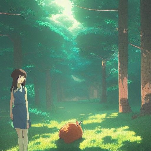 Bad Bunny as Studio Ghibli Anime Character