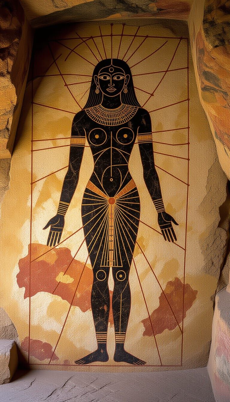 Ancient Cave Art: Feminine Figure of Power