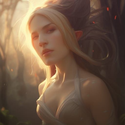 Elven Battle: Detailed Portrait in Unreal Engine 5