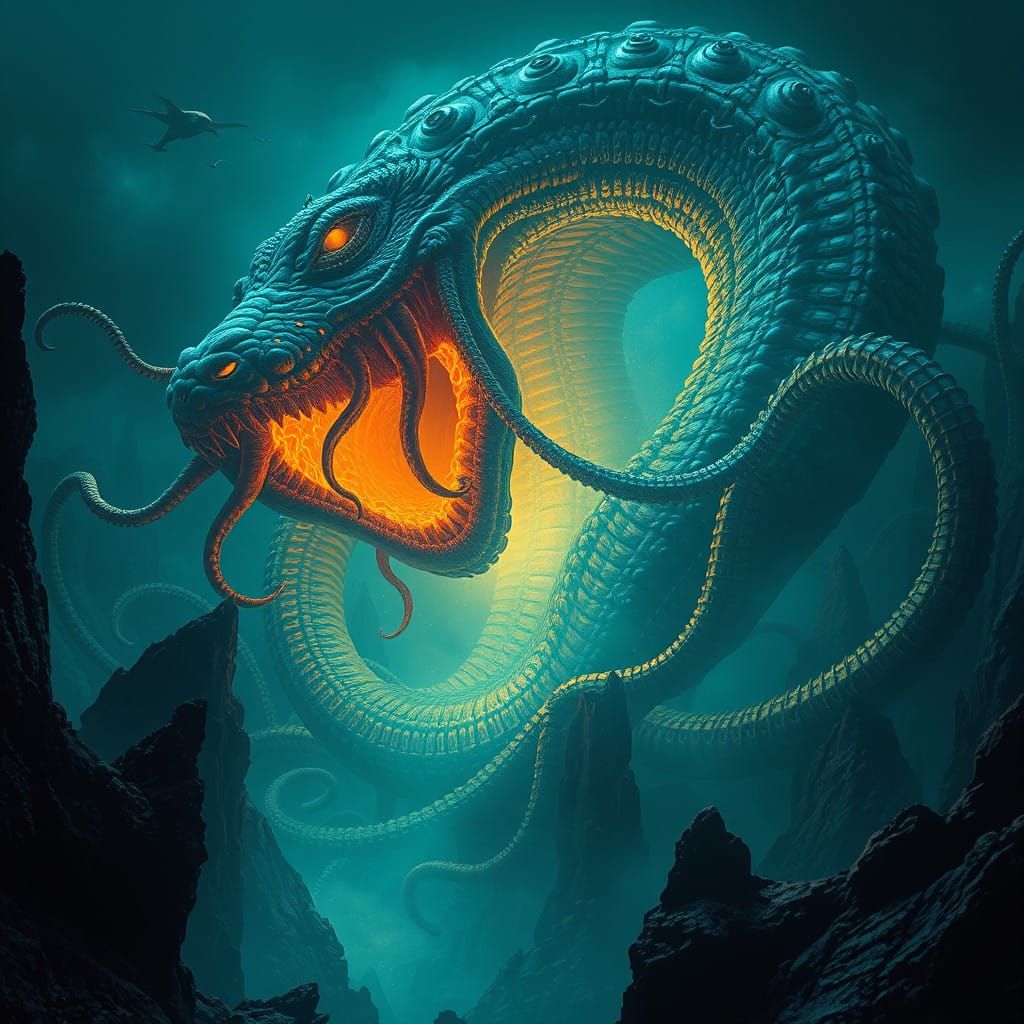 Scelition getting eaten by an alien