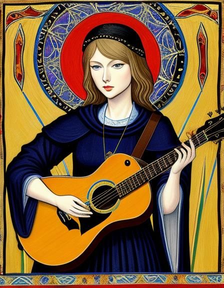 Taylor Swift as painted by Hildegard of Bingen