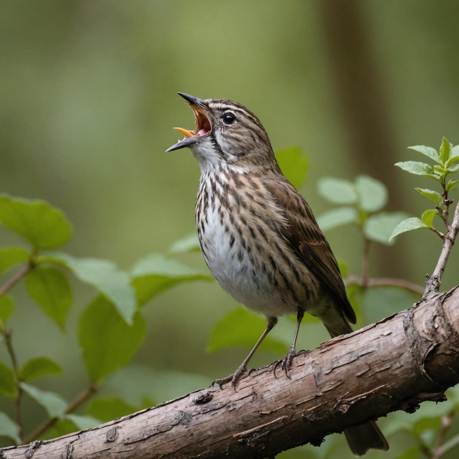 Serene Vocalist Performing in Untamed Wilderness