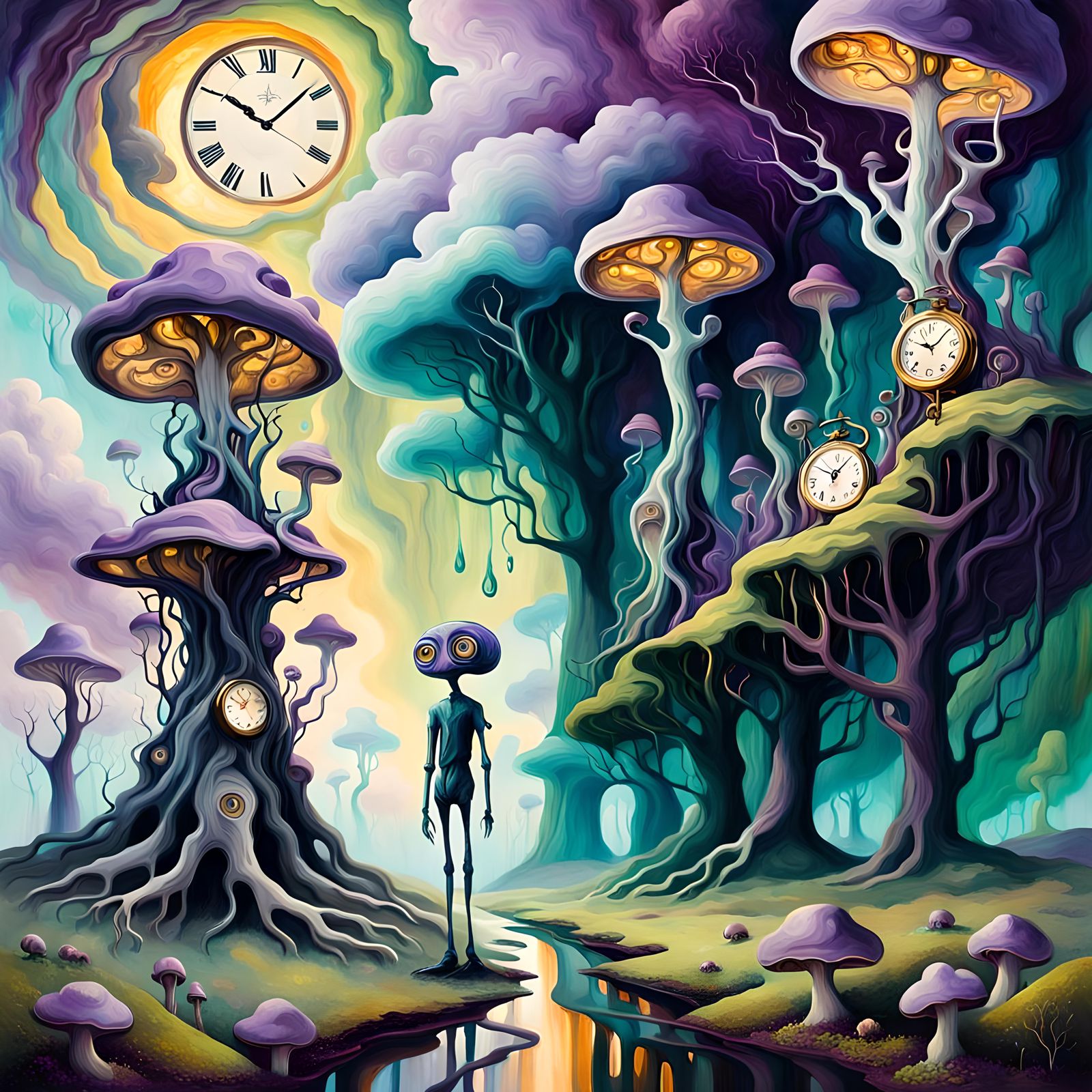 Wonderfully Weird AI-Generated Abstract Image