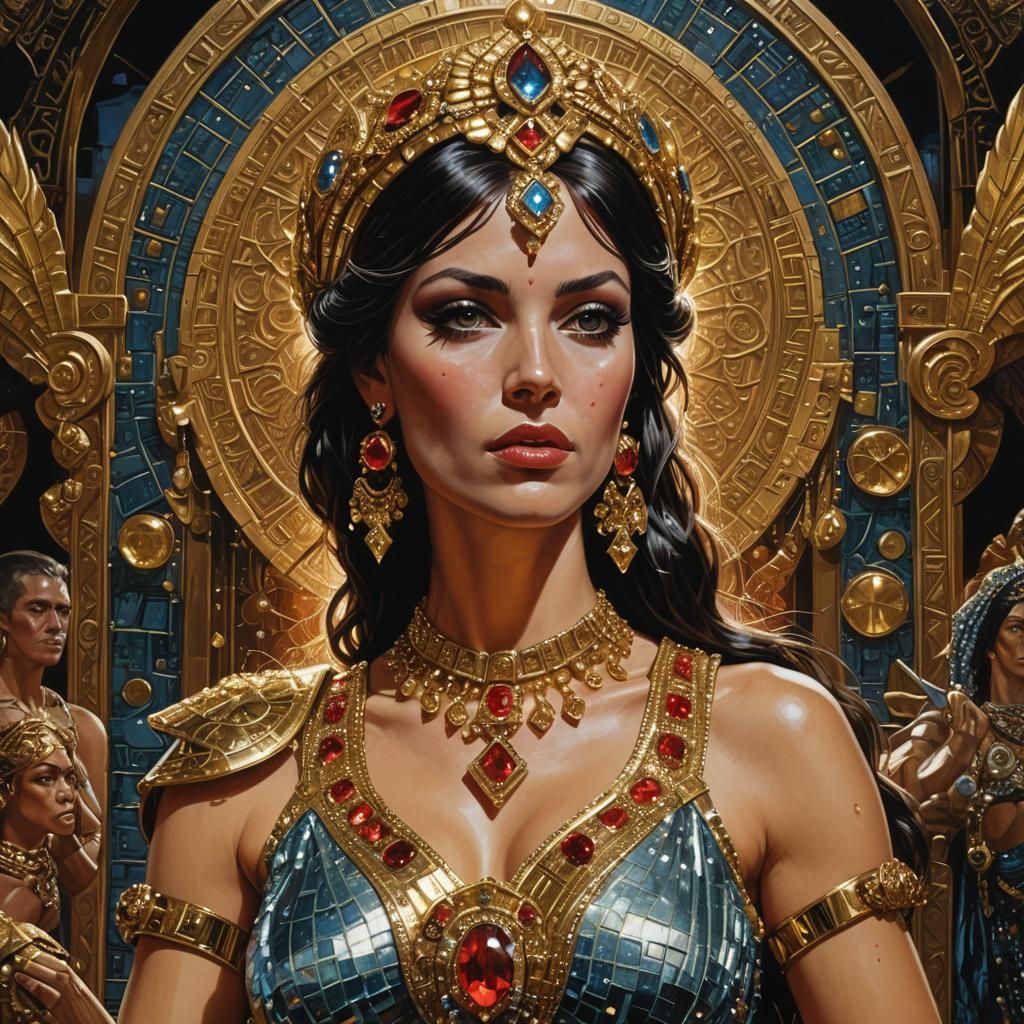 Jezebel in Hyperrealistic Oil Painting Style