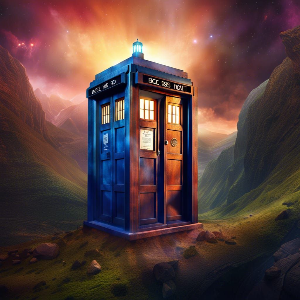 TARDIS on Alien Planet: A Digital Matte Painting