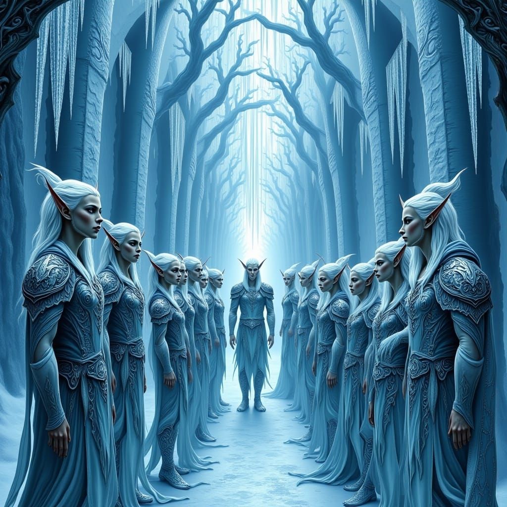Regal Elven Lords in Frosty Opulence