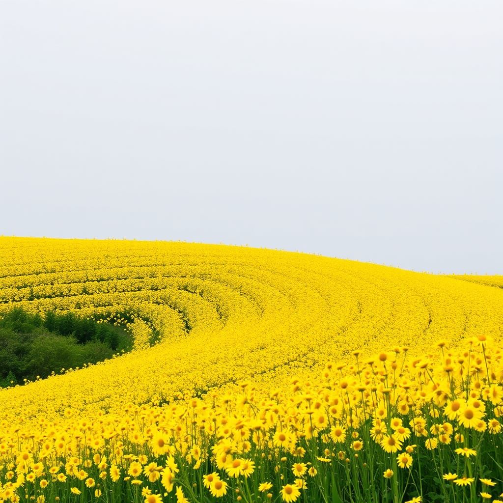 Vibrant Yellow Landscape