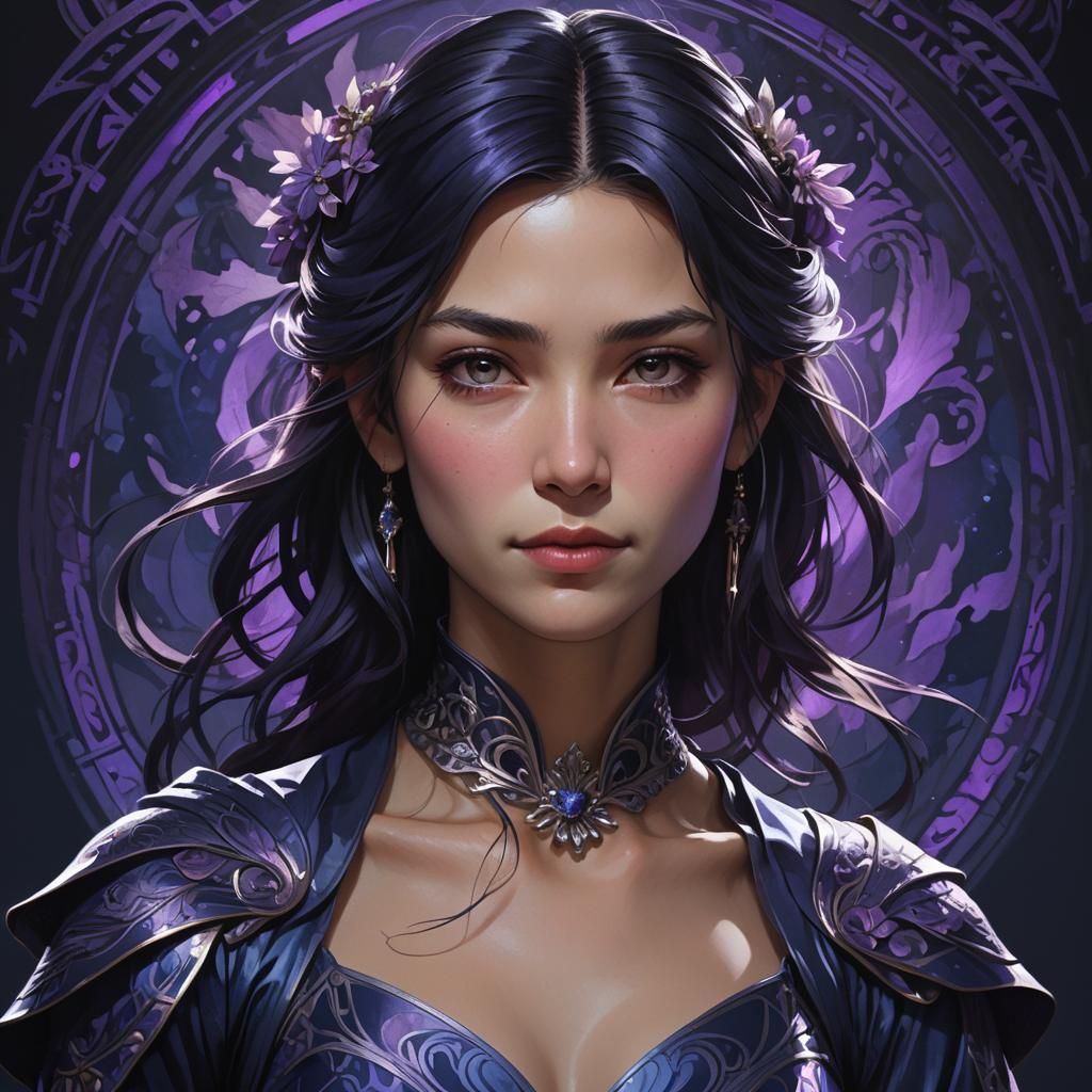 Dark-Haired Rogue with Anime Flair, Digital Art