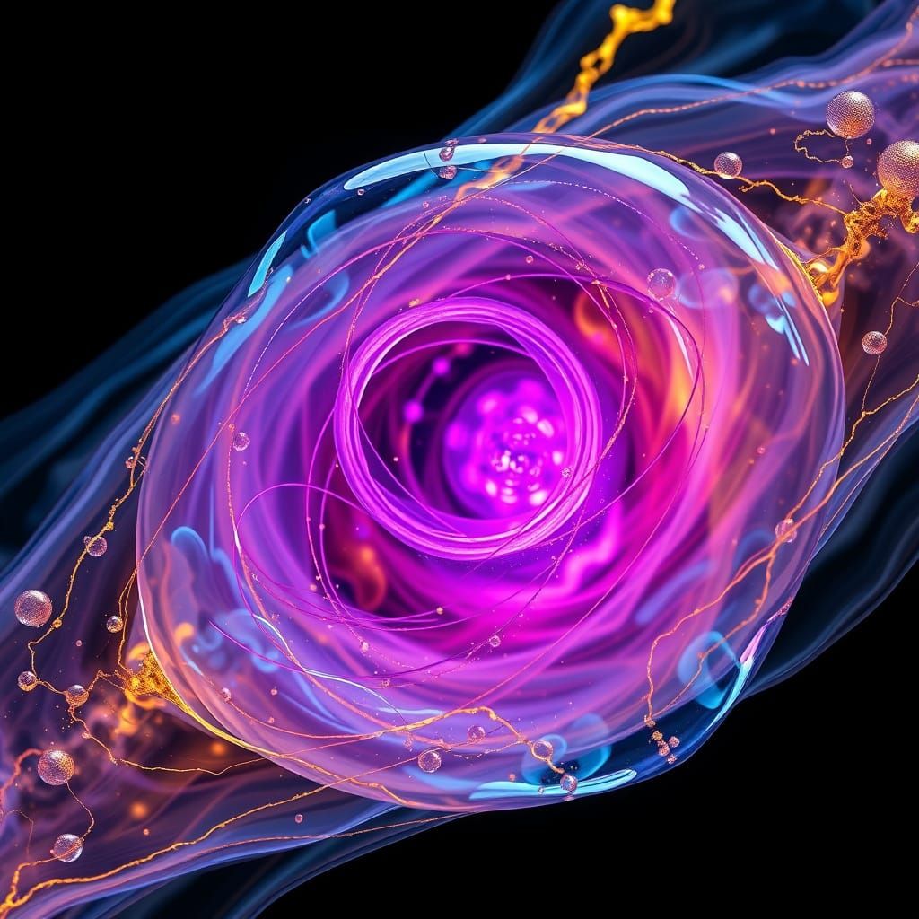 Mystical Human Energy Flow in Hyperreal 3D