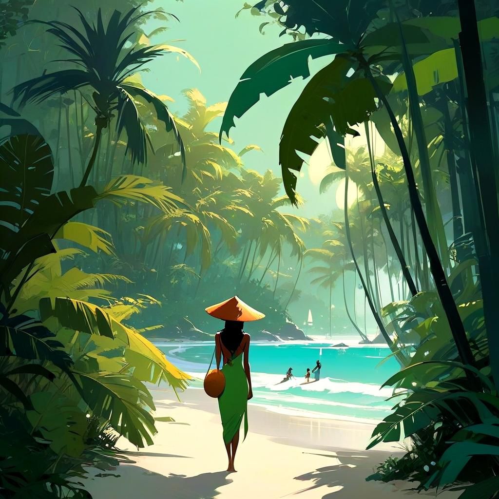 Tropical Paradise Fantasy Art