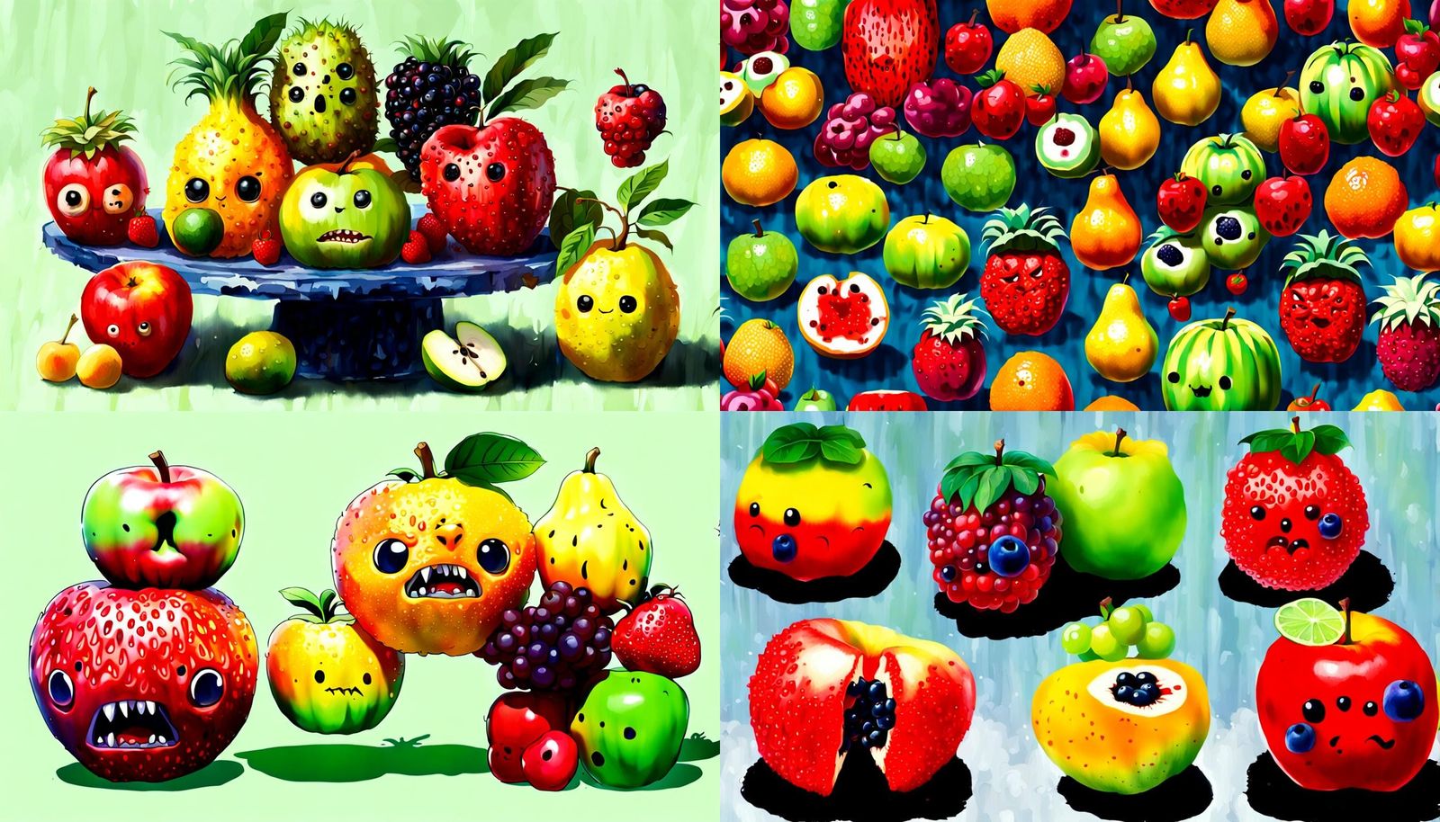 Evil Kawaii Fruit: Unstable Hyperrealistic Crossbreed