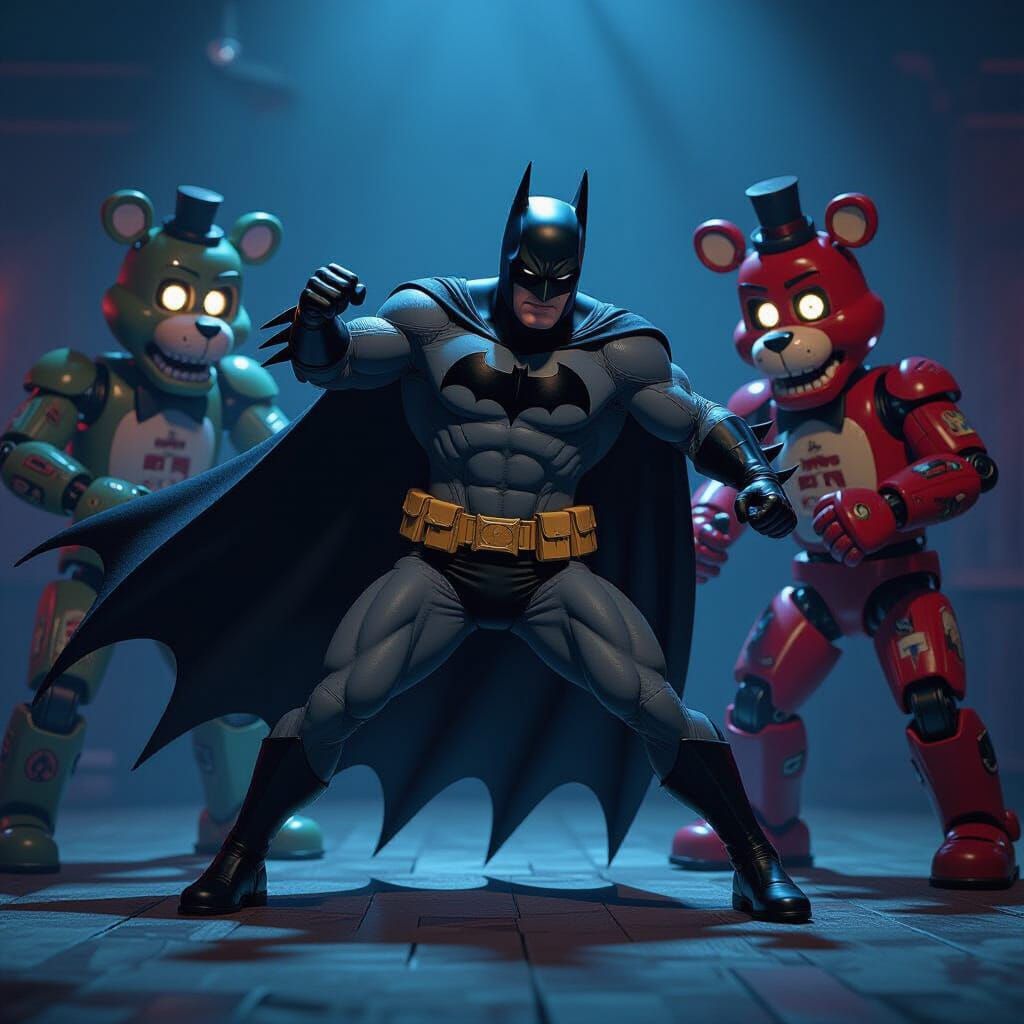Batman Fights Animatronics in Gritty Pizza Parlor