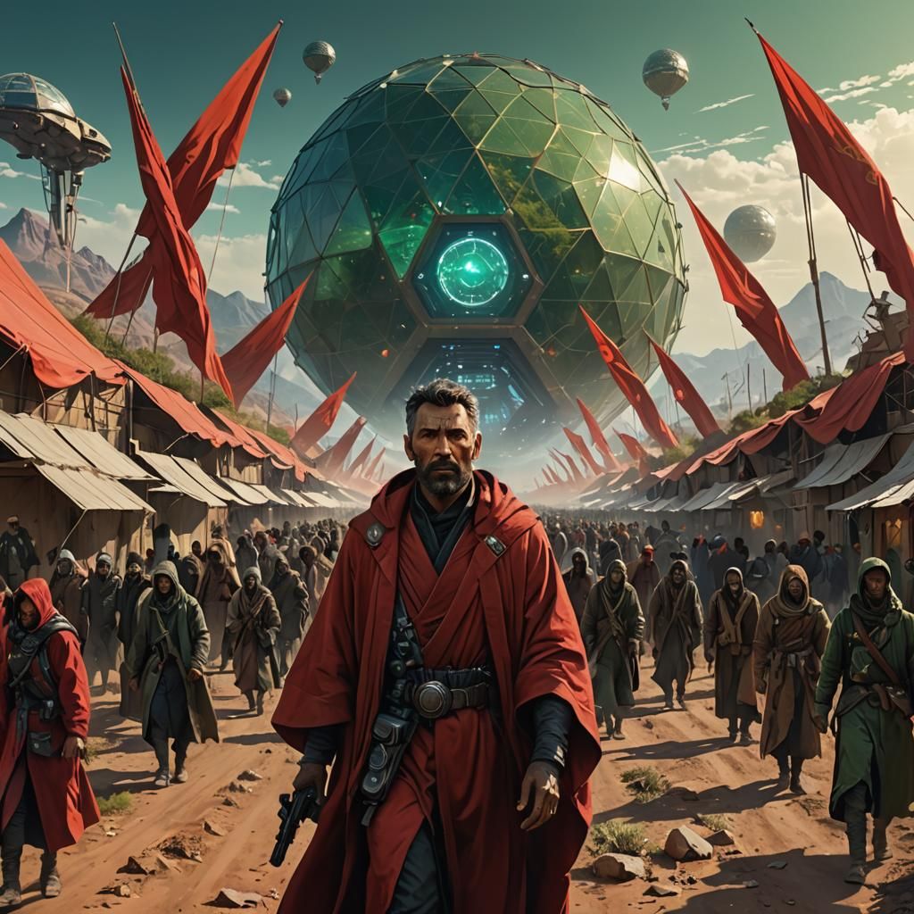 Prophet Leads Caravan in Cyberpunk Arizona