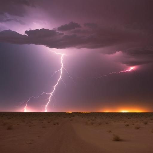Desert Lightning Storm