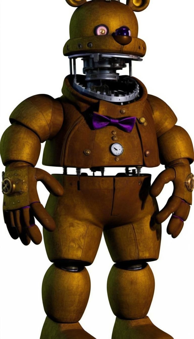 Steampunk Animatronic Bear in Workshop Concept Art