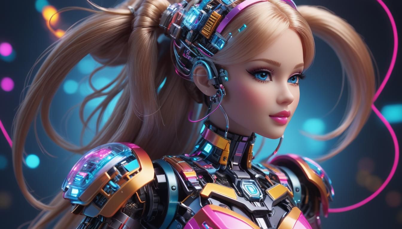 Barbie Doll Transformation: A Cyberpunk Beauty