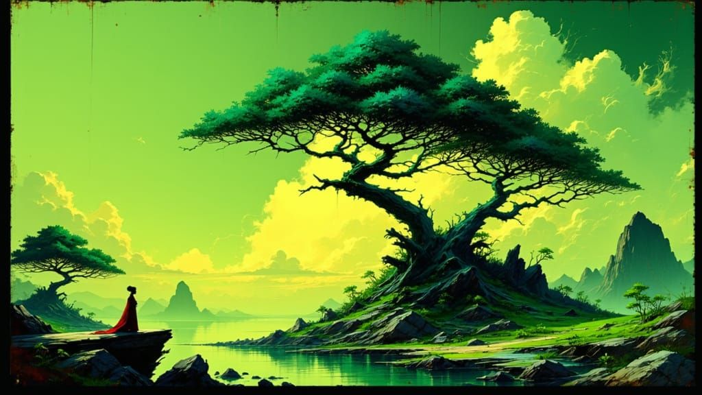 Surreal Tree of Life Blossoms in Whimsical Style