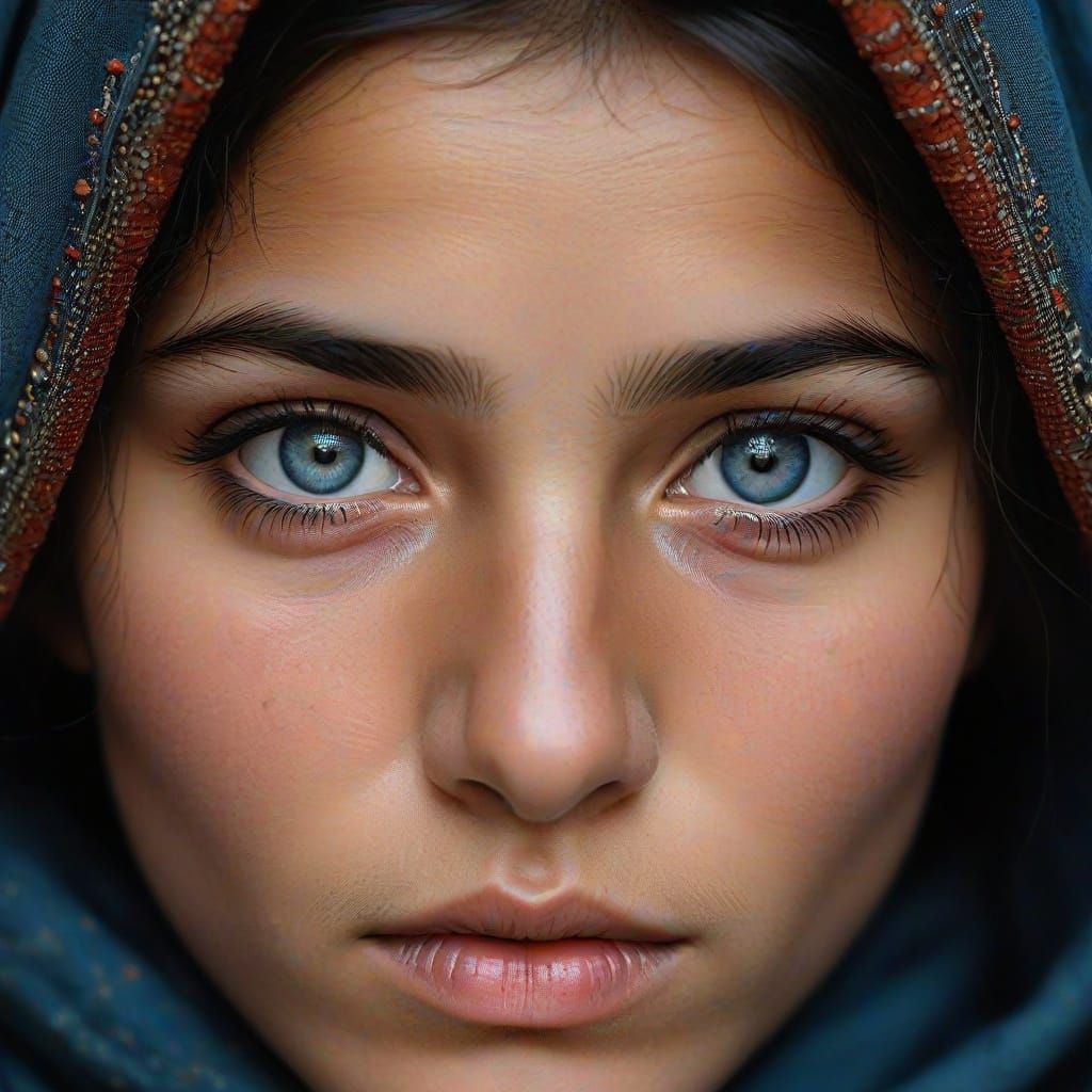 Striking Portrait of an Afghan Girl