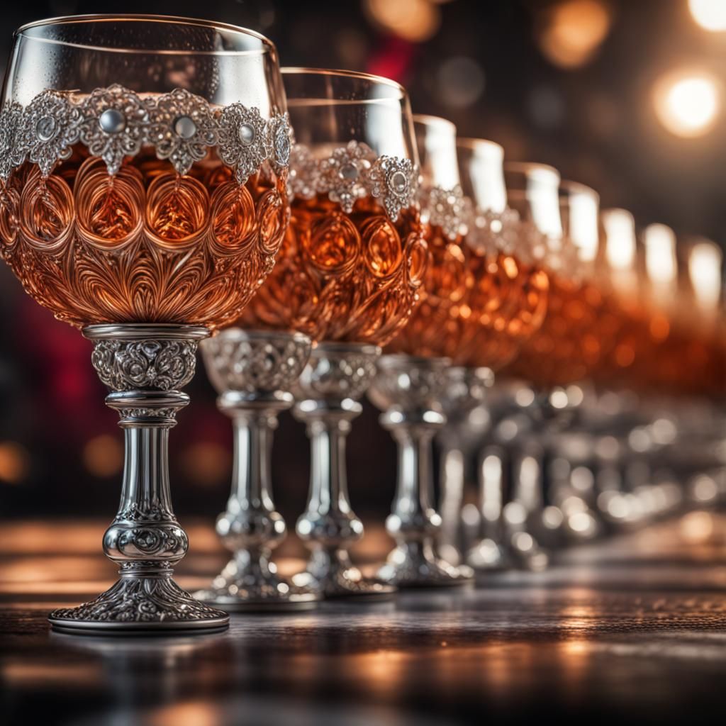 Lace Fabric and Party Glasses in High Definition