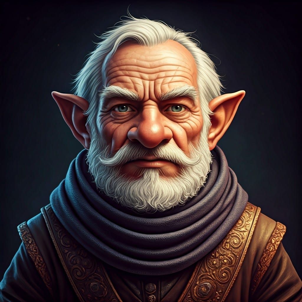 Eccentric Gnome Wizard in Triadic Hues