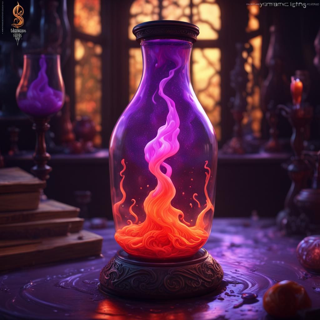 Witch's Brew Lava Lamp Fantasy Art