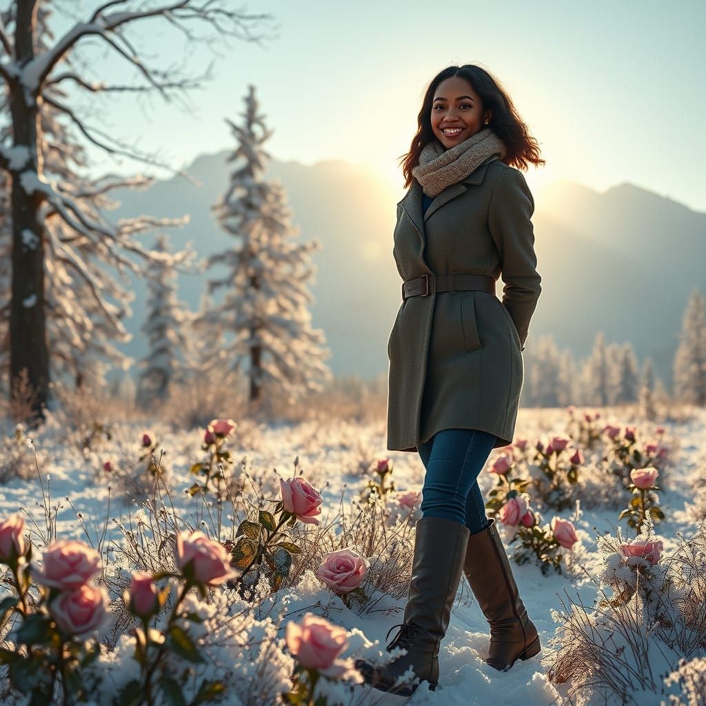 Surreal Winter Wonderland in Hyperrealistic Style