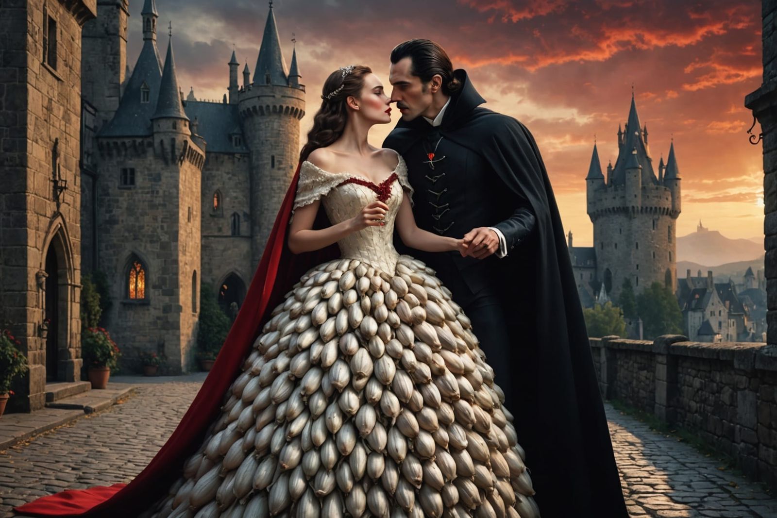 Garlic Dress: Dracula's Unusual Romance, Hyperrealistic Art
