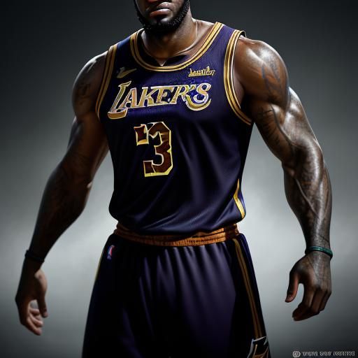 LeBron James NBA Superhero in Mystical Arena