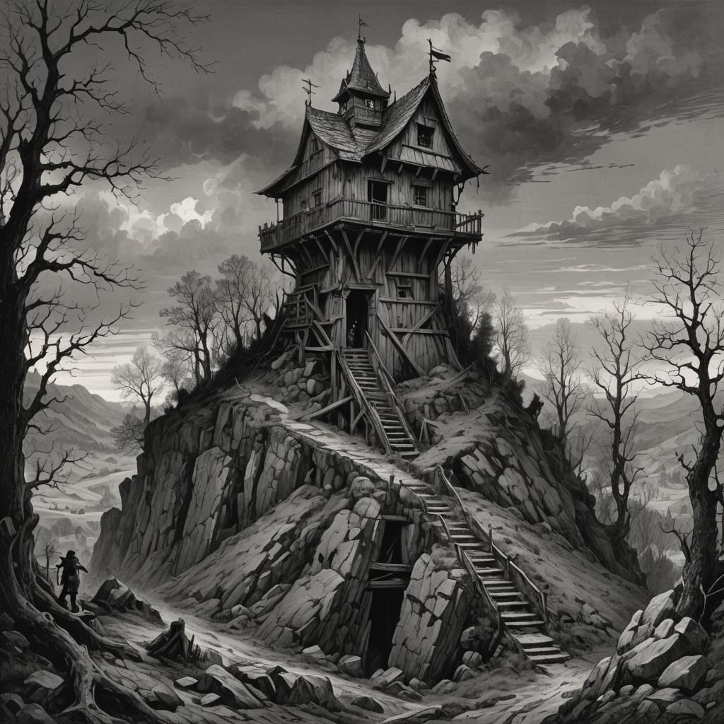 Horror Style Watch Tower in Foothills