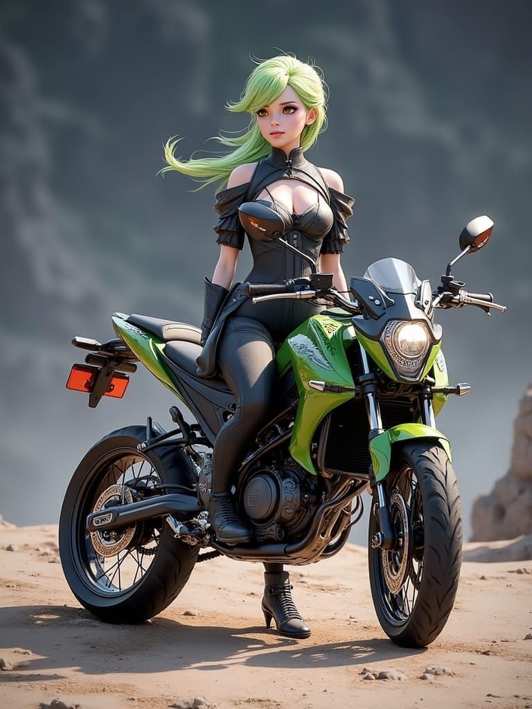 Fantastical Tian Shan Mountain Road Matte Painting