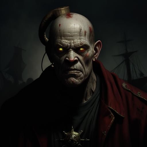 Popeye Horror Illustration in Gustave Doré Style