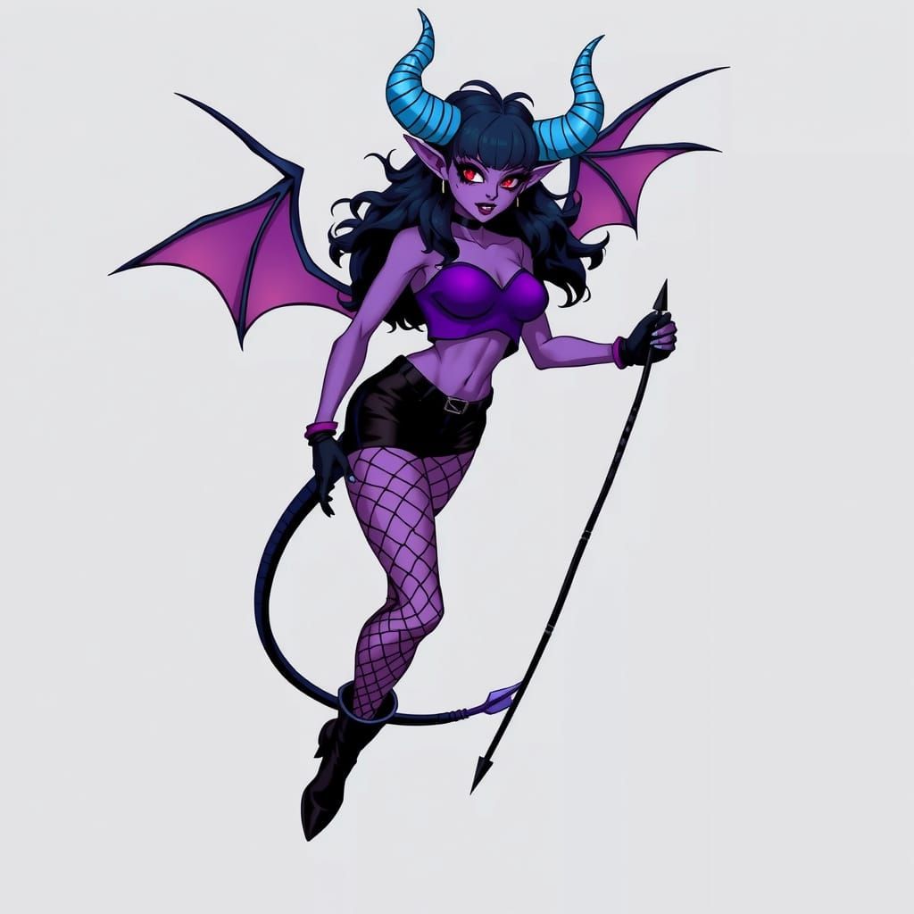 Netherlands Demon Woman in Vibrant 90s Fashion