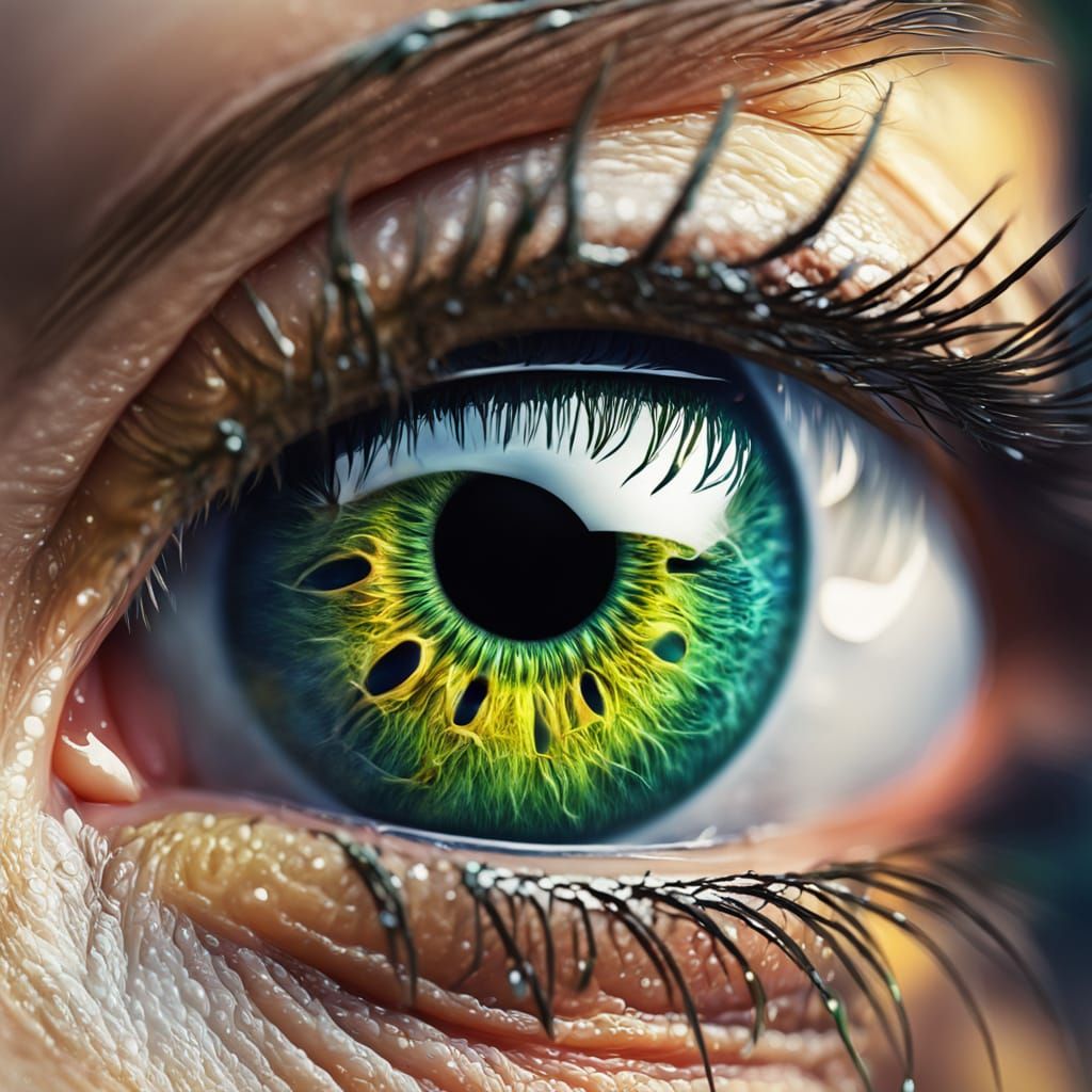 Detailed Eye Close-Up in Digital Art Style
