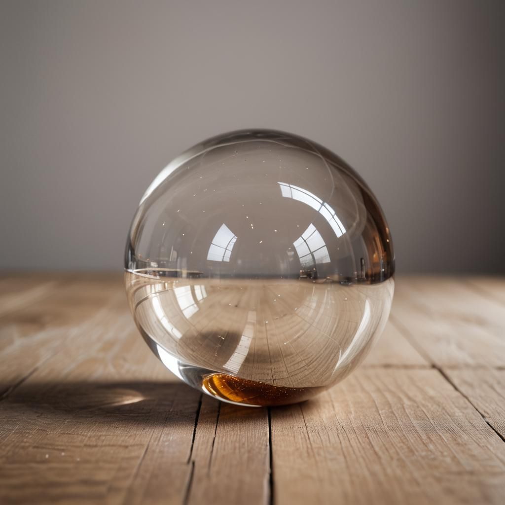 Transparent Glass Sphere Macro Photography