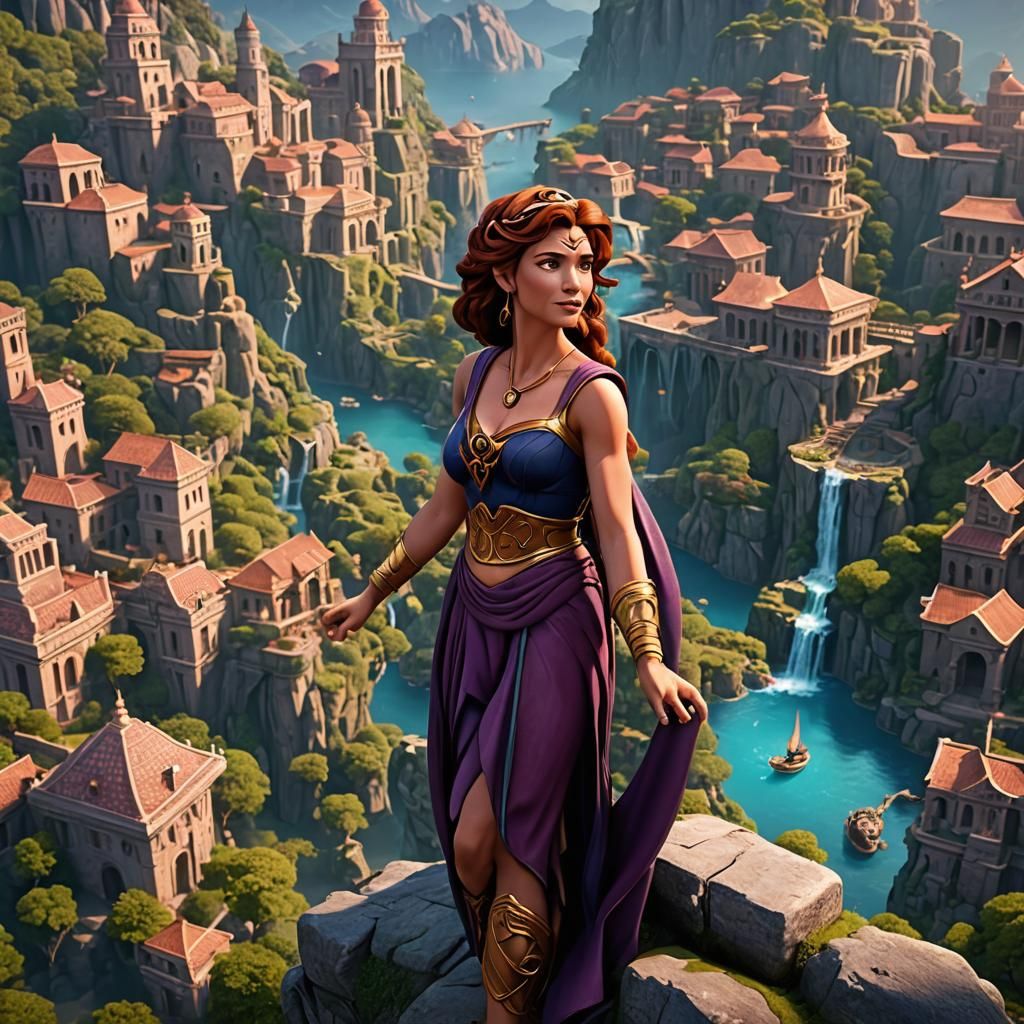 Megara from Hercules in Disney Style