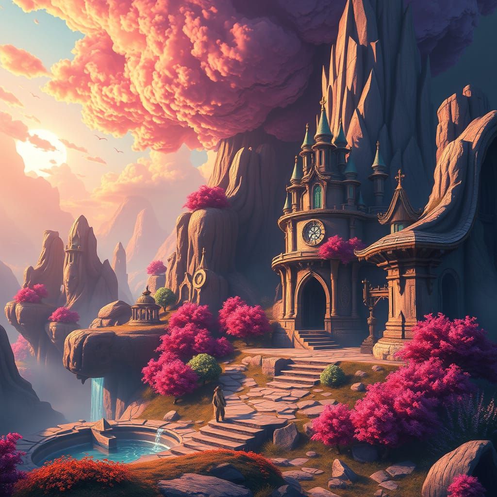 Ethereal Fantasy Realm in Vibrant 8K Resolution