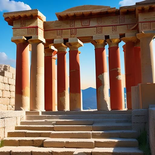 Crete, ancient minoan ruins, Knossos.