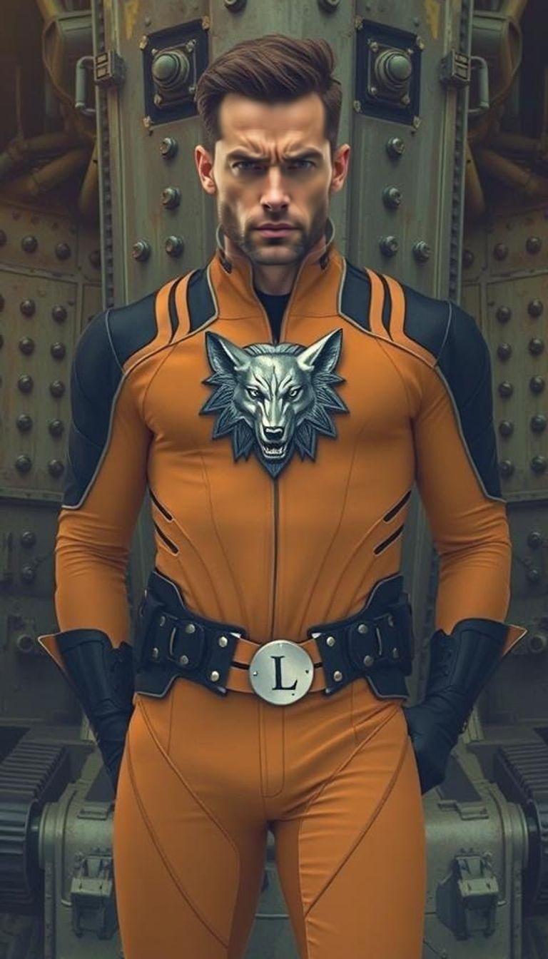 Brin Londo, codenamed Timber Wolf, in a commanding pose in f...