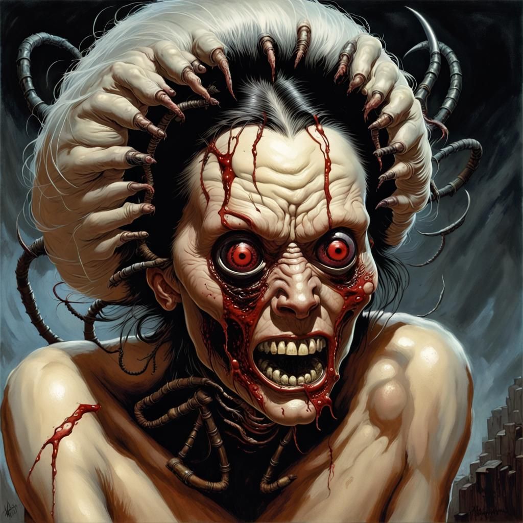 Sinister Parasite Consumes a Female Face