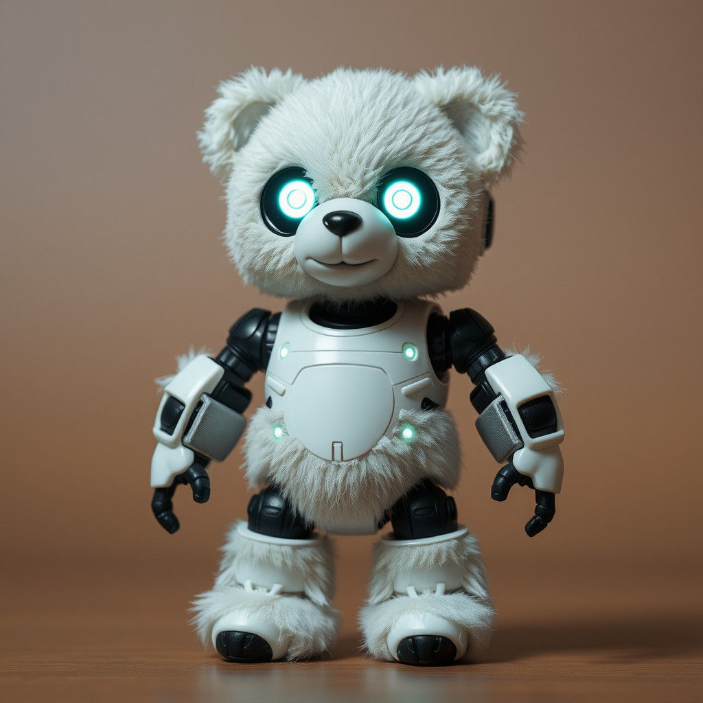 Futuristic Furry Robot Teddy Bear