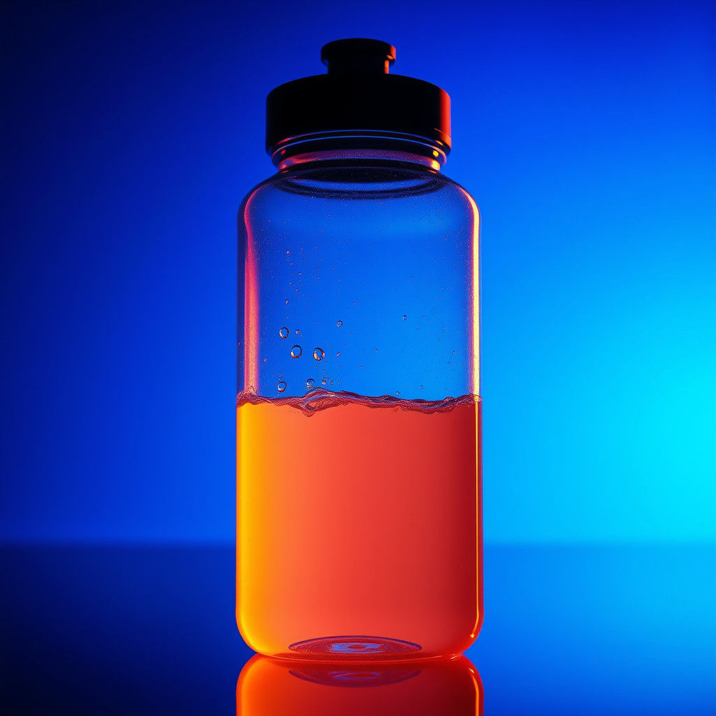 Cinematic Gym Bottle with Electric Blue Gradient