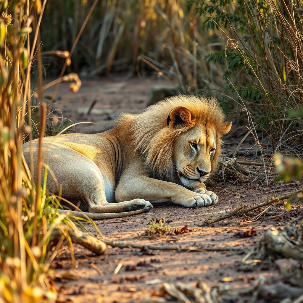 Surreal Savannah Scene in Wildlife Photographer Style