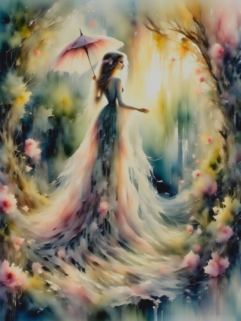 Elder Dancer Moves Gracefully Through a Storm