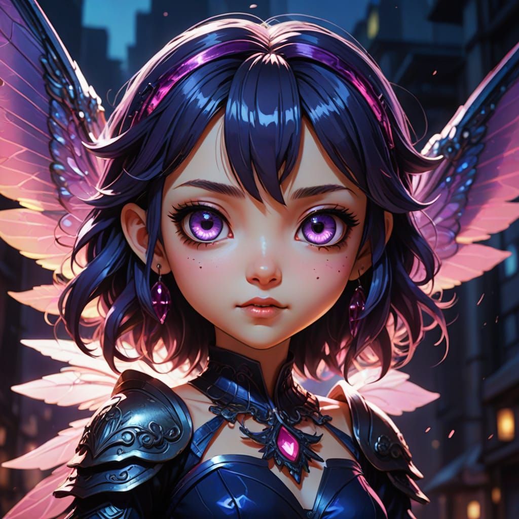 Vibrant Chibi Fairy Vampire Anime Masterpiece