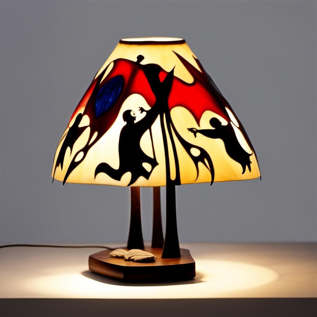 Vampire Lamp Inspired by Chagall and Goncharova
