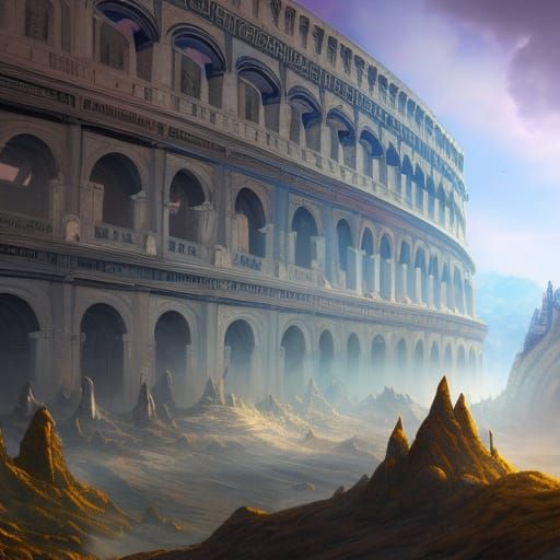Detailed Matte Painting of the Coliseum