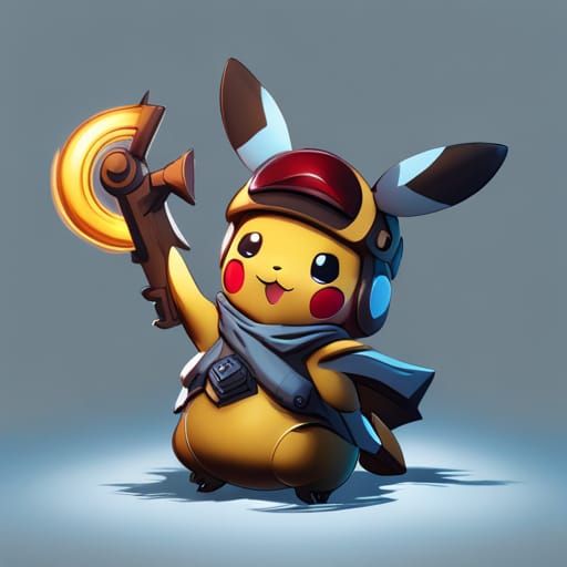 Hyperdetailed Pikachu in Dark Fantasy Concept Art