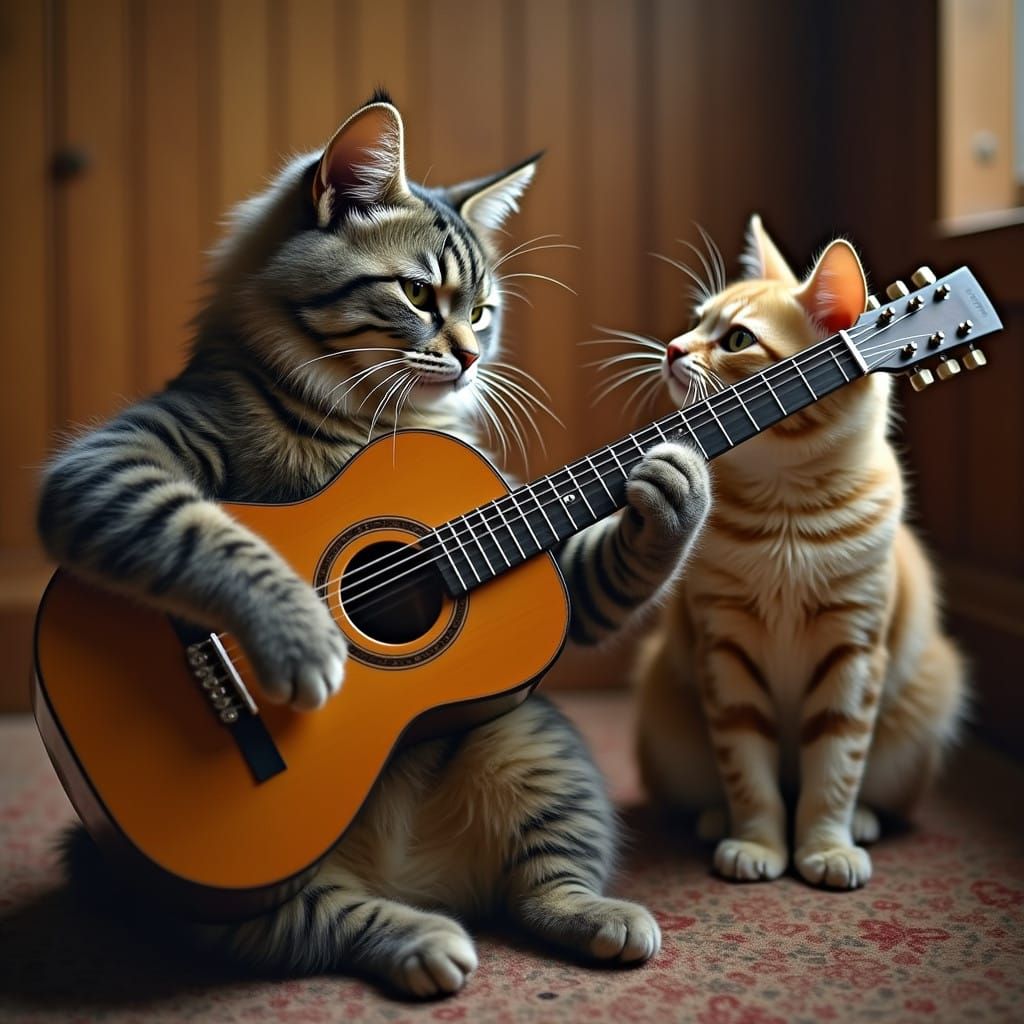 Feline Country Musicians