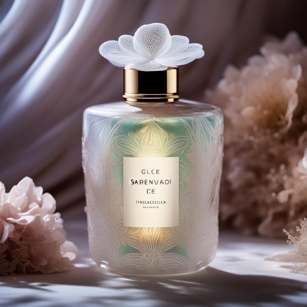 Glass Woman with Flowers in Candlelight