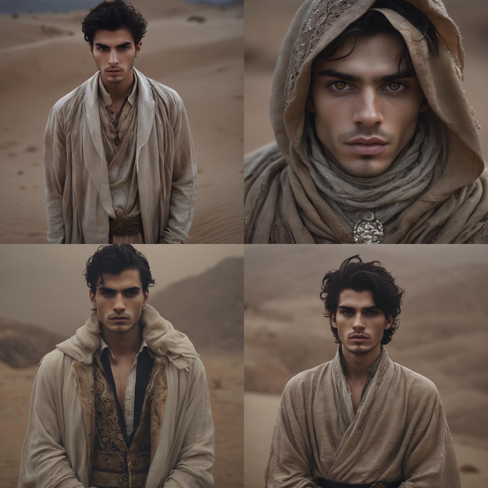 Ethereal Desert: Fantasy Portrait of a Persian Model
